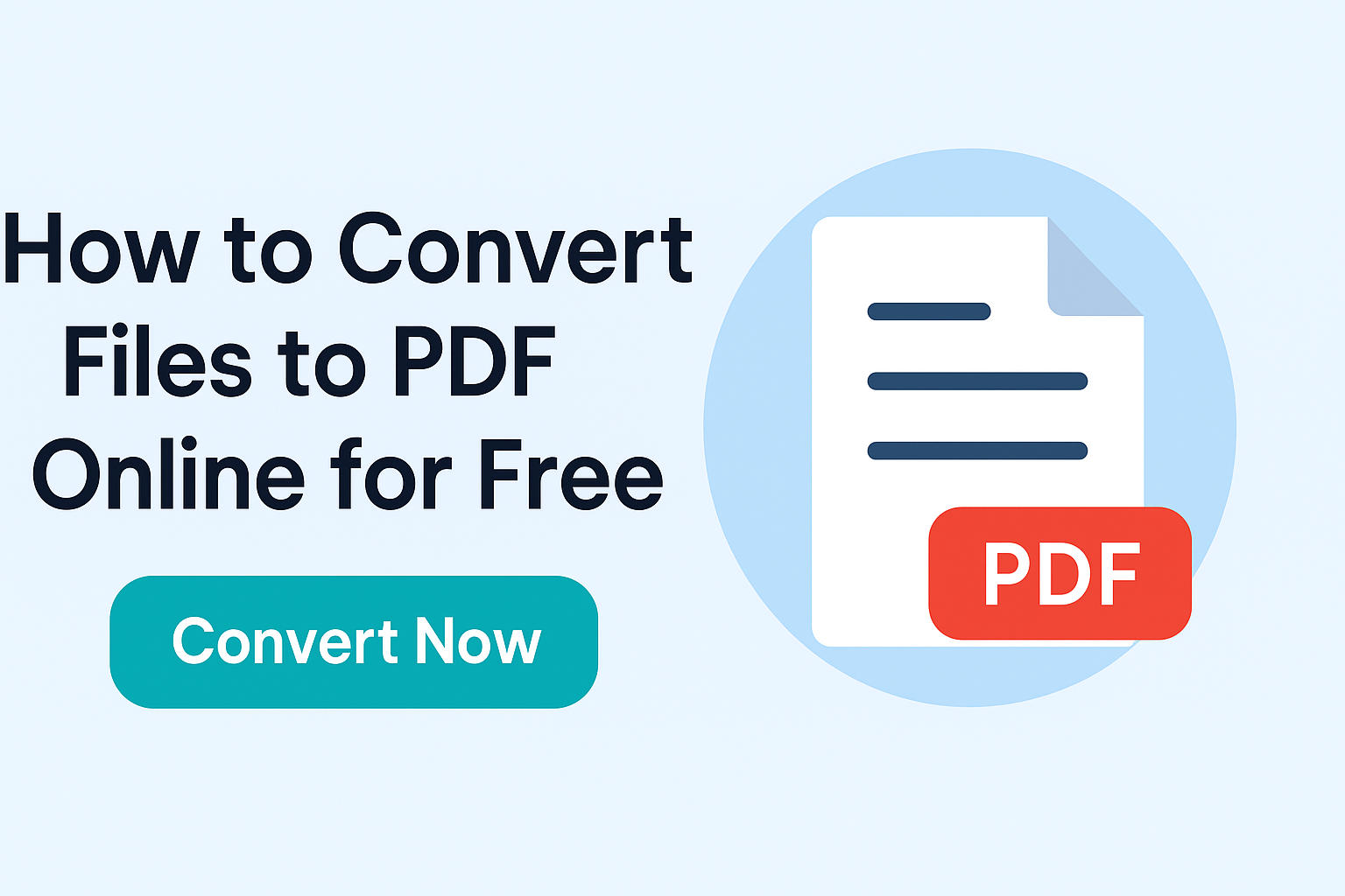 Convert a File with a PDF button Now